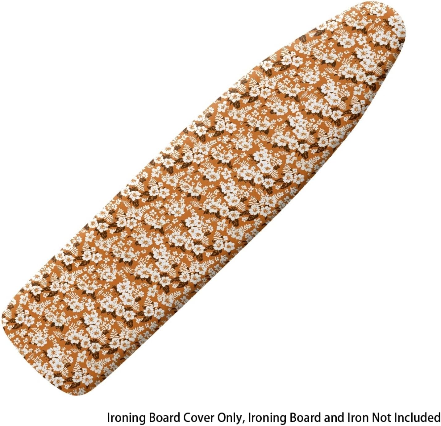 Flowers Ironing Board Cover,16"x55" Standard Ironing Board Cover with Elastic Edge and Hook and Loop Fasteners, Scorch & Stain Resistant, Polyester Home Ironing Board Covers, Pastel Floral Glow