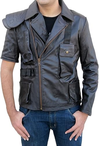half sleeve leather jacket