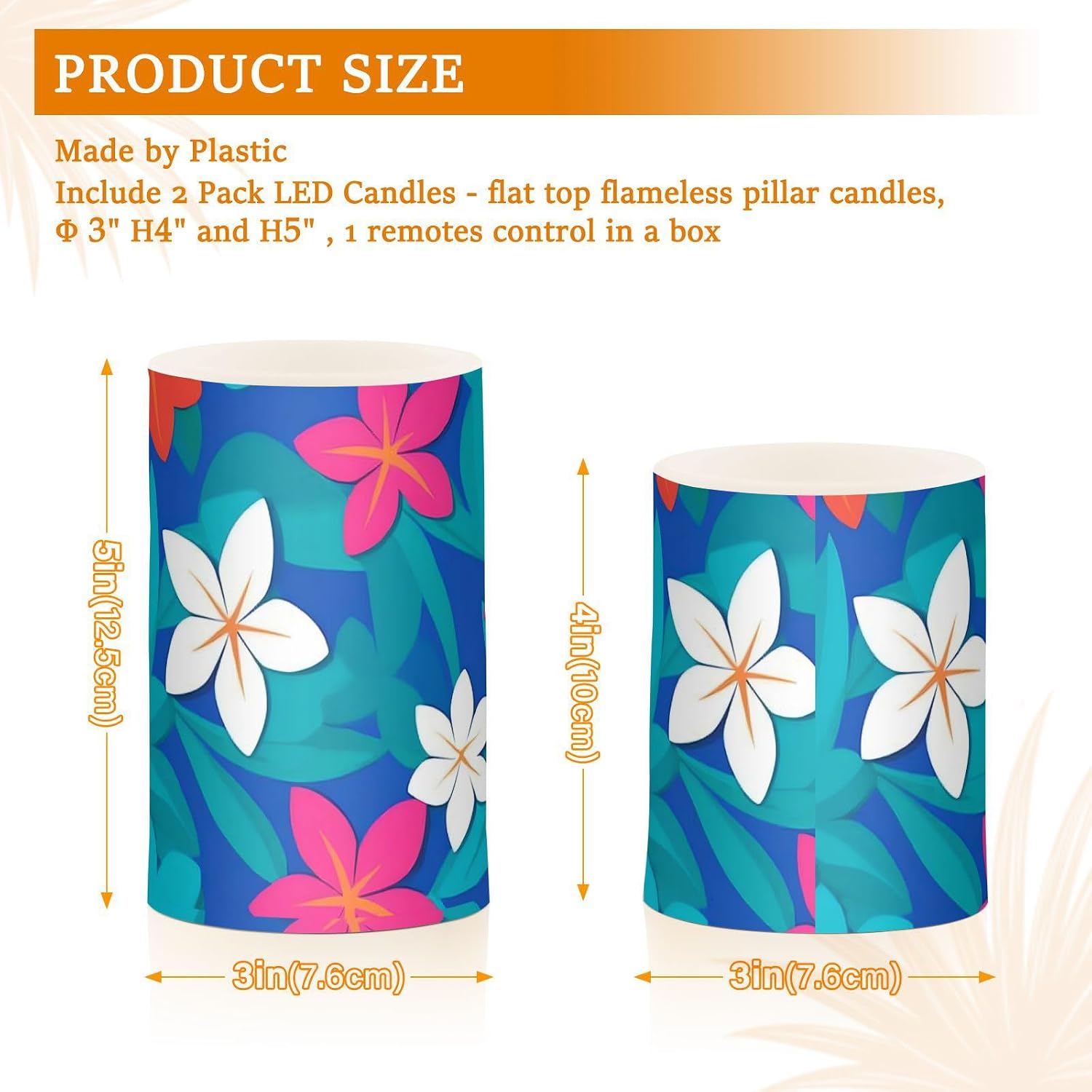 Decorative Summer Votive Candles with Remote Electronic Lights Waterproof with Timer for Outdoor Camping Battery Operated