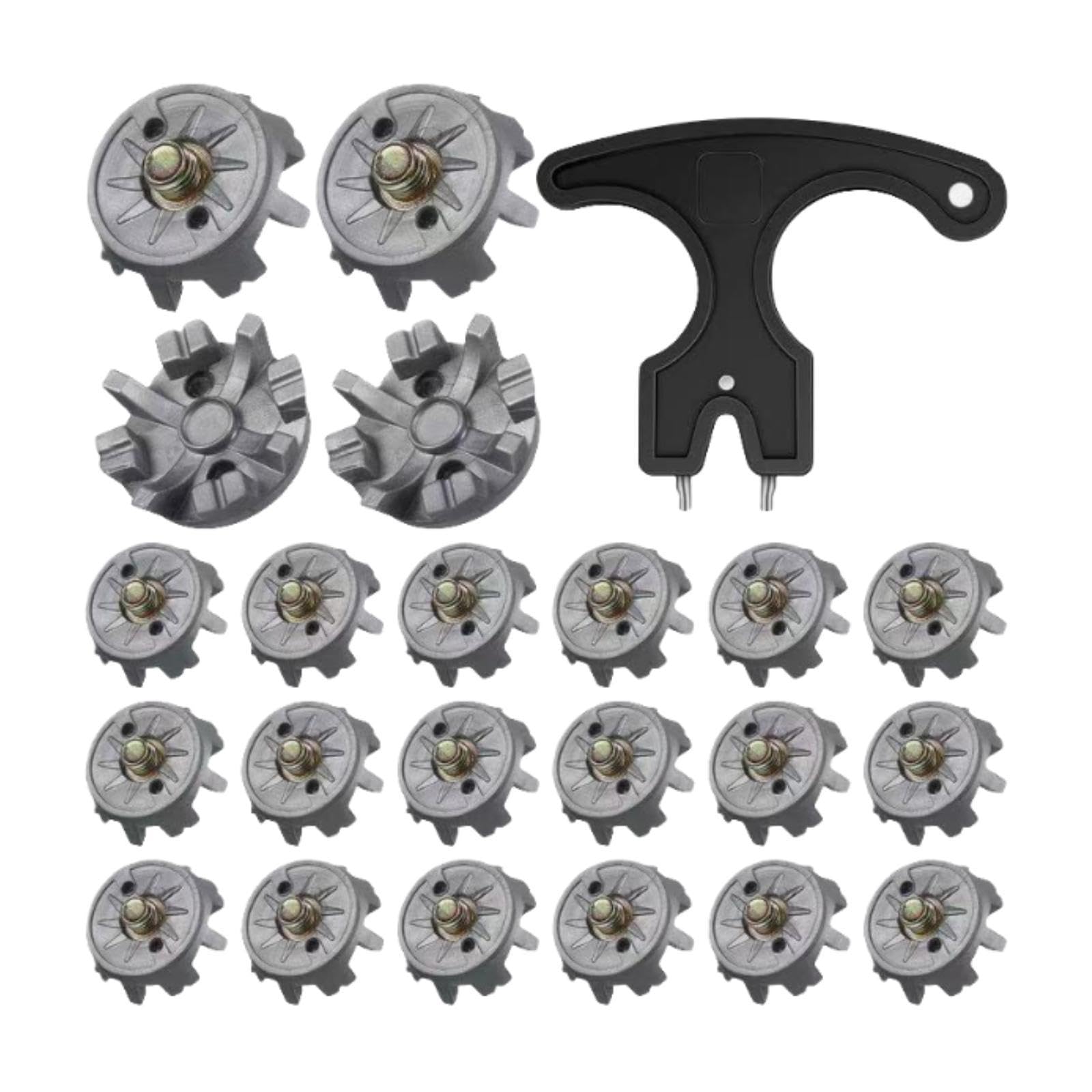 Spikes de golf antideslizantes para evitar resbalones en césped húmedo con llave de ajuste 8