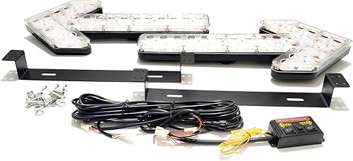 Miniatura 9 de CFLMYYXGS Luz de señal de piloto LED universal impermeable para vehículo de 12V-24V, luz de señal piloto de flecha, carrito de riego, barredora,