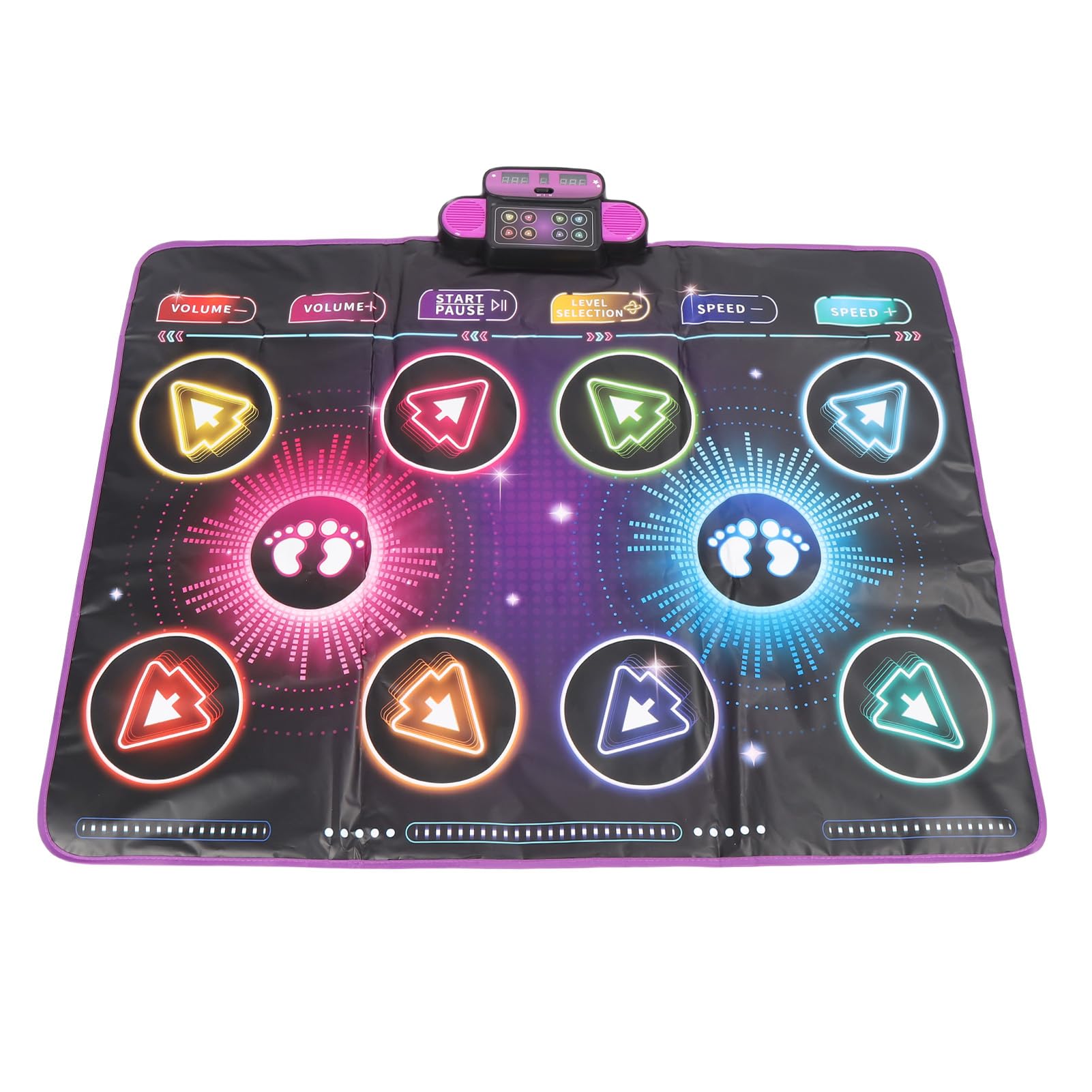 Cuifati Alfombra de Baile Electrónica para Niños, Modo Dual, Juego de Baile Interactivo para Uso Doméstico, con Canciones Incorporadas y Niveles de Dificultad, Poliéster Seguro para Niños