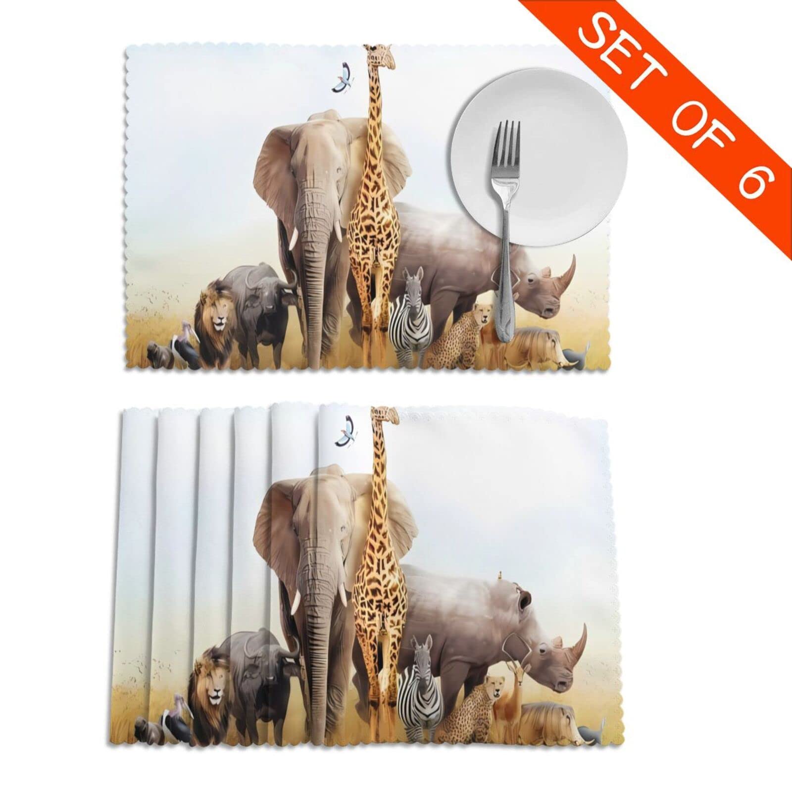 VISESUNNY Tischsets 4er-Set Mit Jaguar-Motiv – Rutschfest, Hitzebeständig, Für Küche, Esszimmer & Restaurant