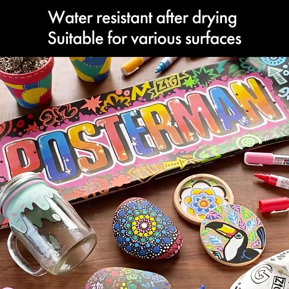 skmktaki　看板 Amazon.com : Kuretake ZIG POSTERMAN Acrylic Marker, 1mm Fine Point