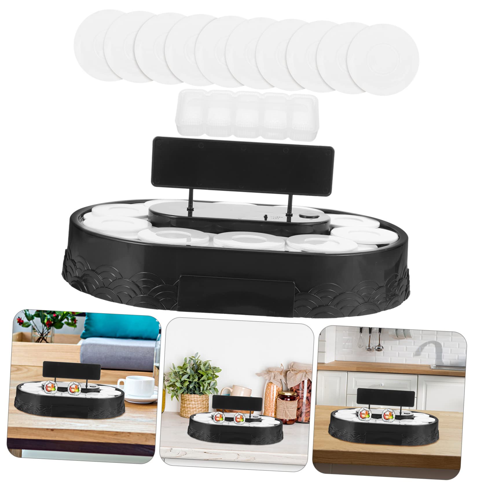 TOPBATHY Expositor Giratorio de Postres Automático de Plástico para Mesa