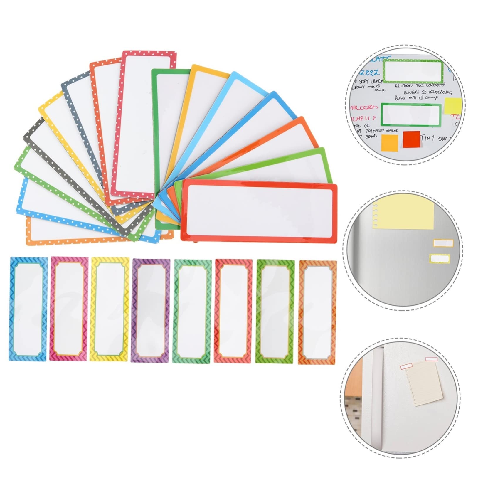 TEHAUX 9sätze Magnetische Beschriftungsetiketten Wiederverwendbare Namensschilder Für Kühlschrank Whiteboard Und Schule Farben Abwischbar Vielseitig Einsetzbar Für Organisation Und