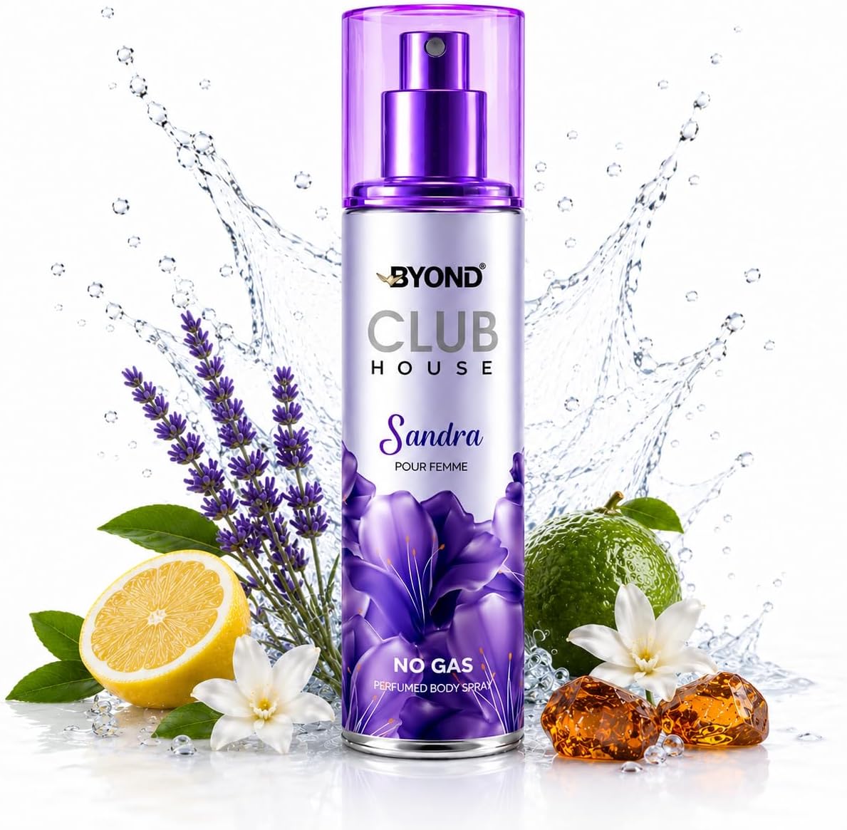 Club House Sandra Long Lasting Perfume for Women, No Gas Body Spray with Vanilla Musk Patchouli, Premium Fragrance Mist, 120ml