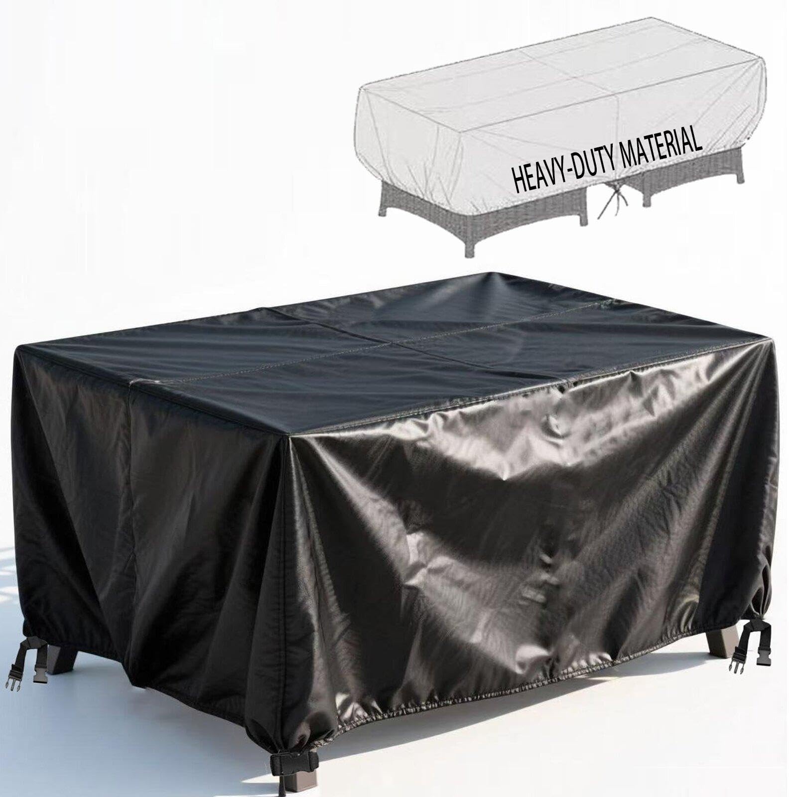 IXEHOH Outdoor Garden Furniture Covers 125x125x100(LxWxH) Waterproof,Heavy Duty Large Patio Furniture Table Cover,Uv,Tear,Fade Resistant For Outside Garden Furniture Table & Chairs
