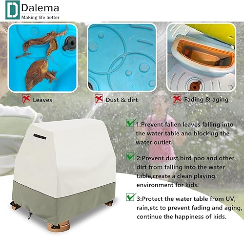 Miniatura 6 de Cubierta para mesa de agua para niños, resistente al aire libre, 600D, impermeable, anti-UV, a prueba de polvo, para niños, compatible con Step2