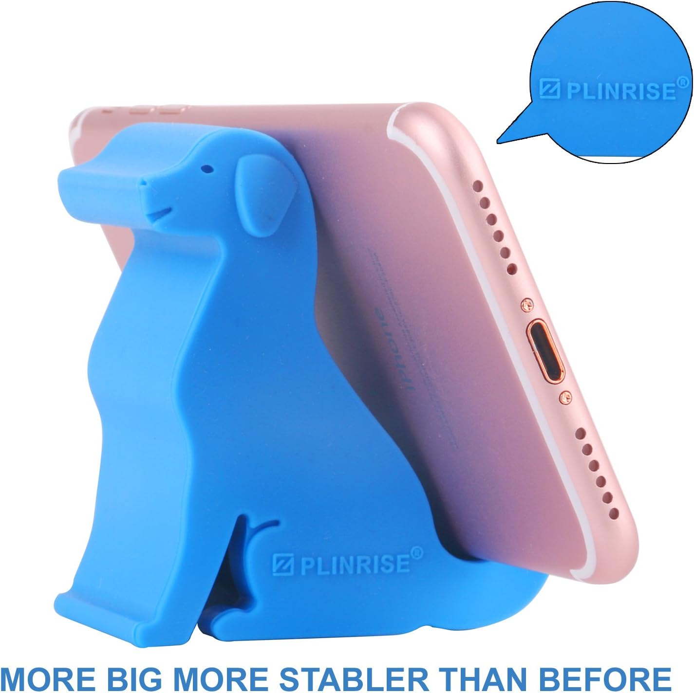 Z PLINRISE Puppy Desk Phone Stand Dog Shape Smartphone Holder for Free You Hands (Blue)