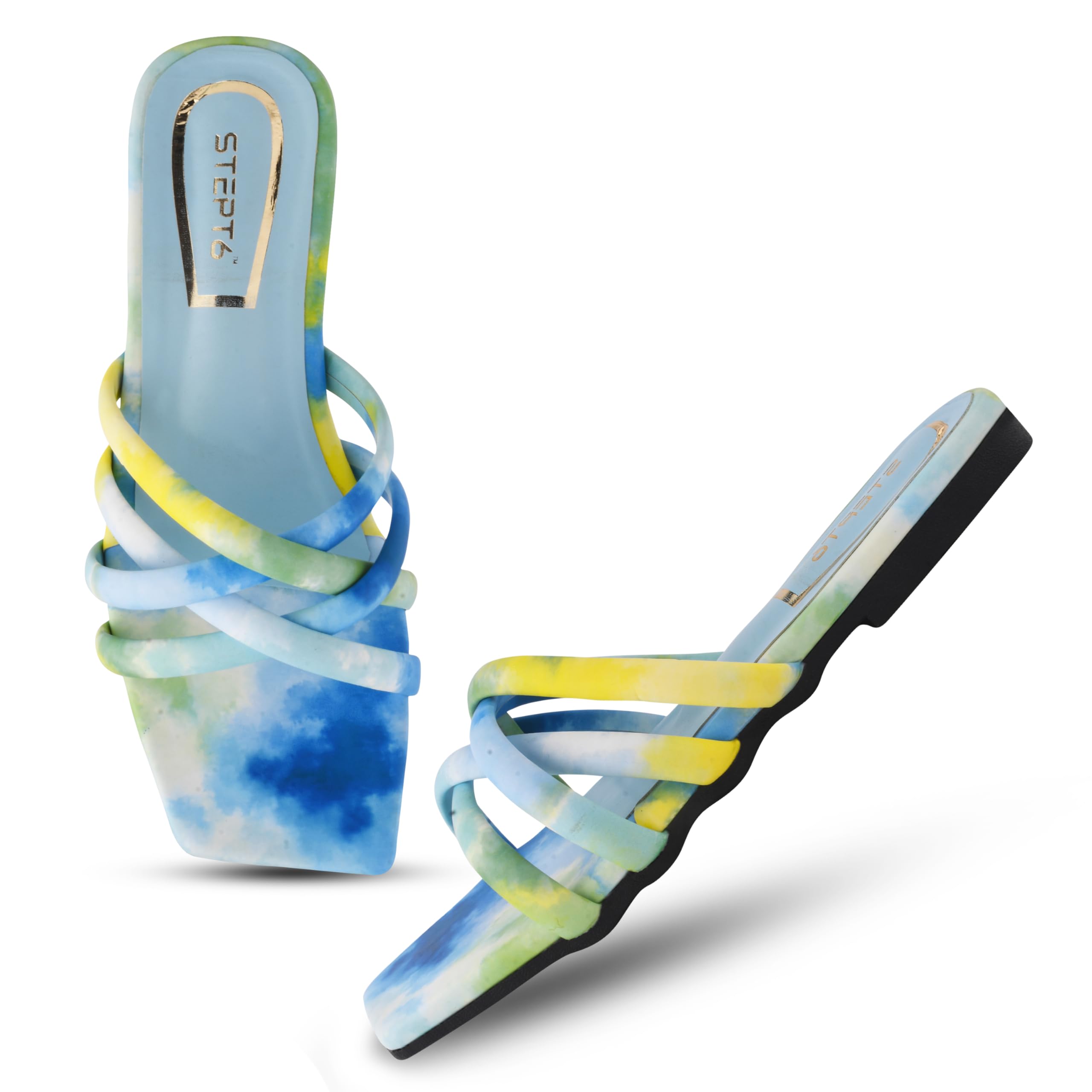 STEPT6 Women & Girls Casual Wear Sandal For Outdoor & Indoor Flat Sandal Formal Wear Comfortable and Stylish Wedges Sandal_(NWST-17-03-MLT3-8) (B0DBQTX5RN) Amazon Price History, Amazon Price Tracker