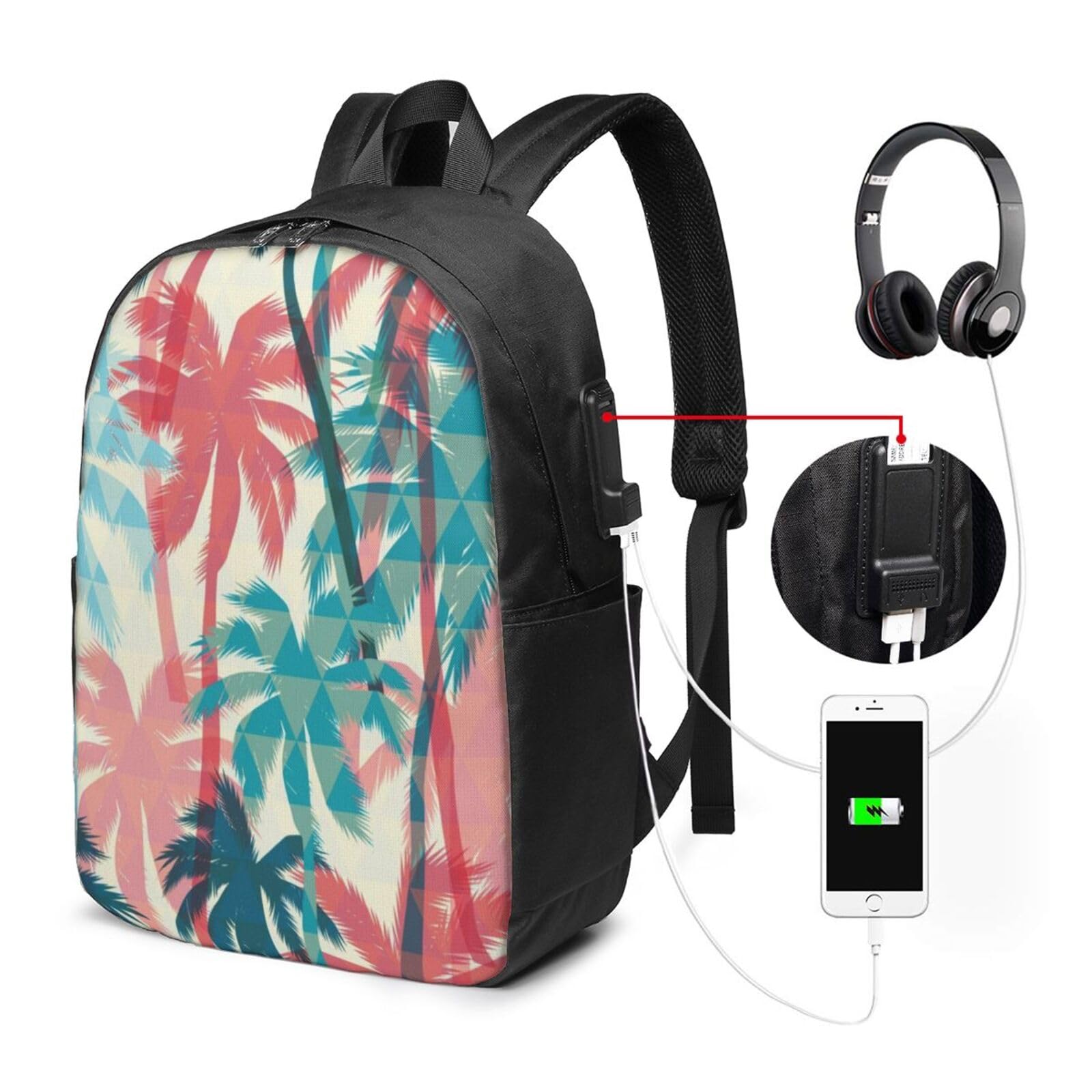 Zaino per laptop da 17 pollici con zaini per borse scolastiche in