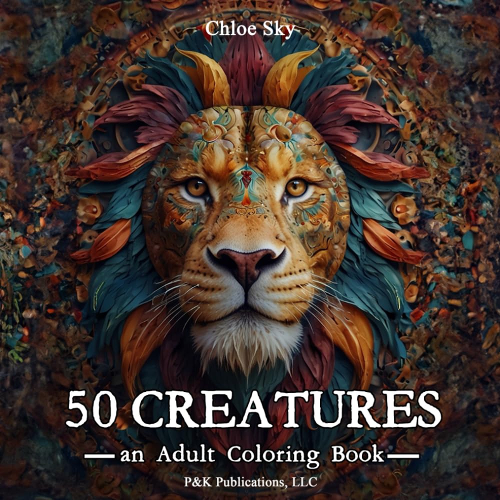 50 Creatures: An Adult Coloring Book (Parent and Me Coloring Time)