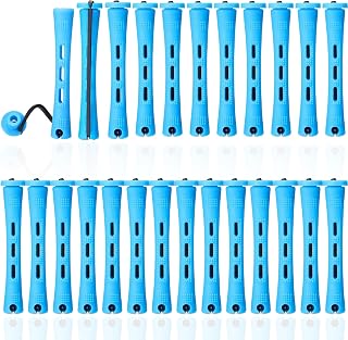 25 Pieces Small Permanent Winders, 0.35 Inch Complete Set Blue Hair Curlers Small, Hair Rollers for Women, for Natural Hair Long Short Hair Styling Tools
