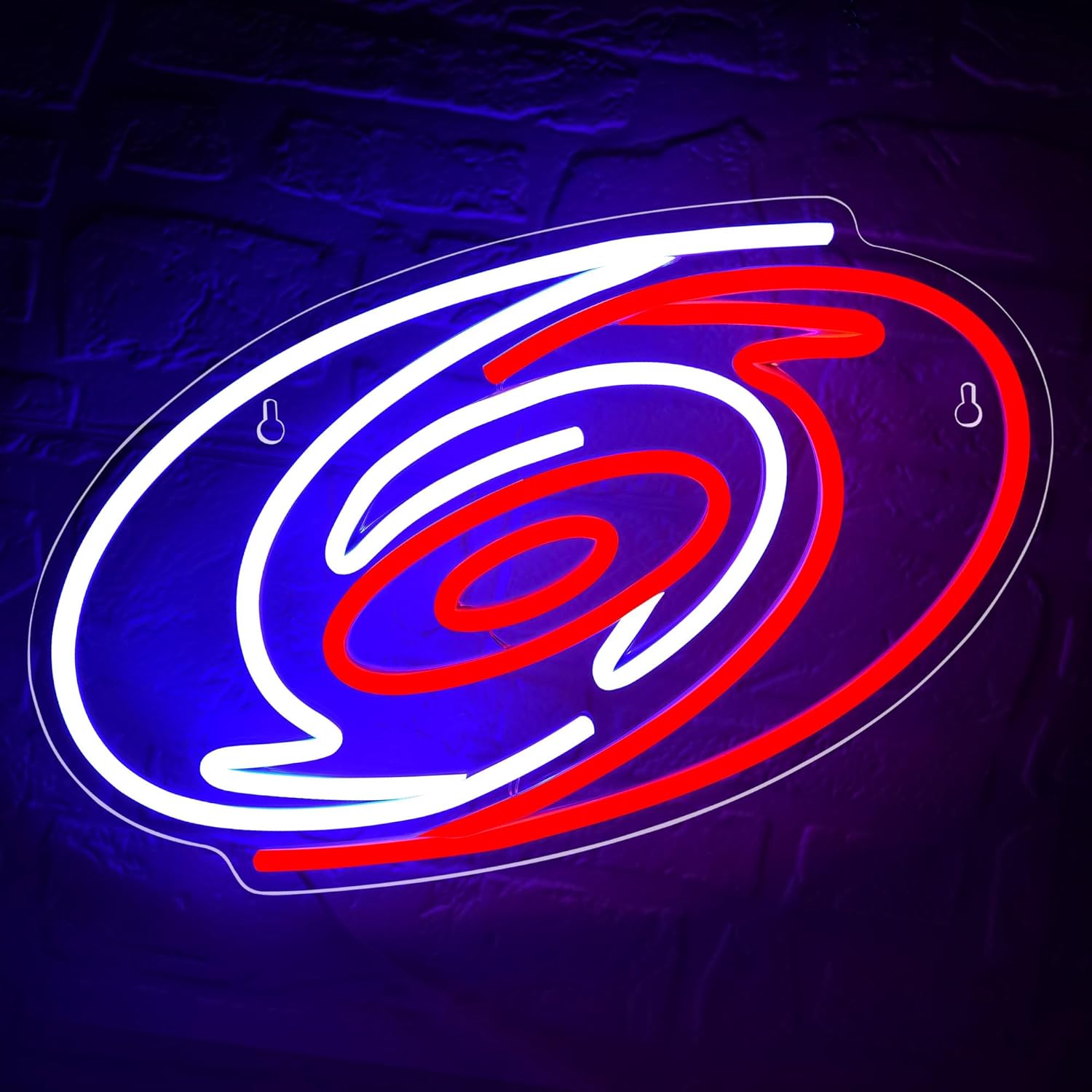 Ice Hockey Neon Sign Wall Decor Sports Neon Sign for Man Cave Hockey Player LED Light for Garage Decor Dormitory Bar Club Shop Wall Great Birthday Gift for Carolina Fans(ZKXD158)