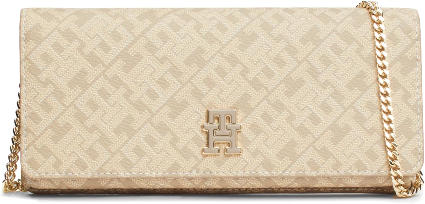 Tommy Hilfiger Women's Monogram Clutch With Removable Chain