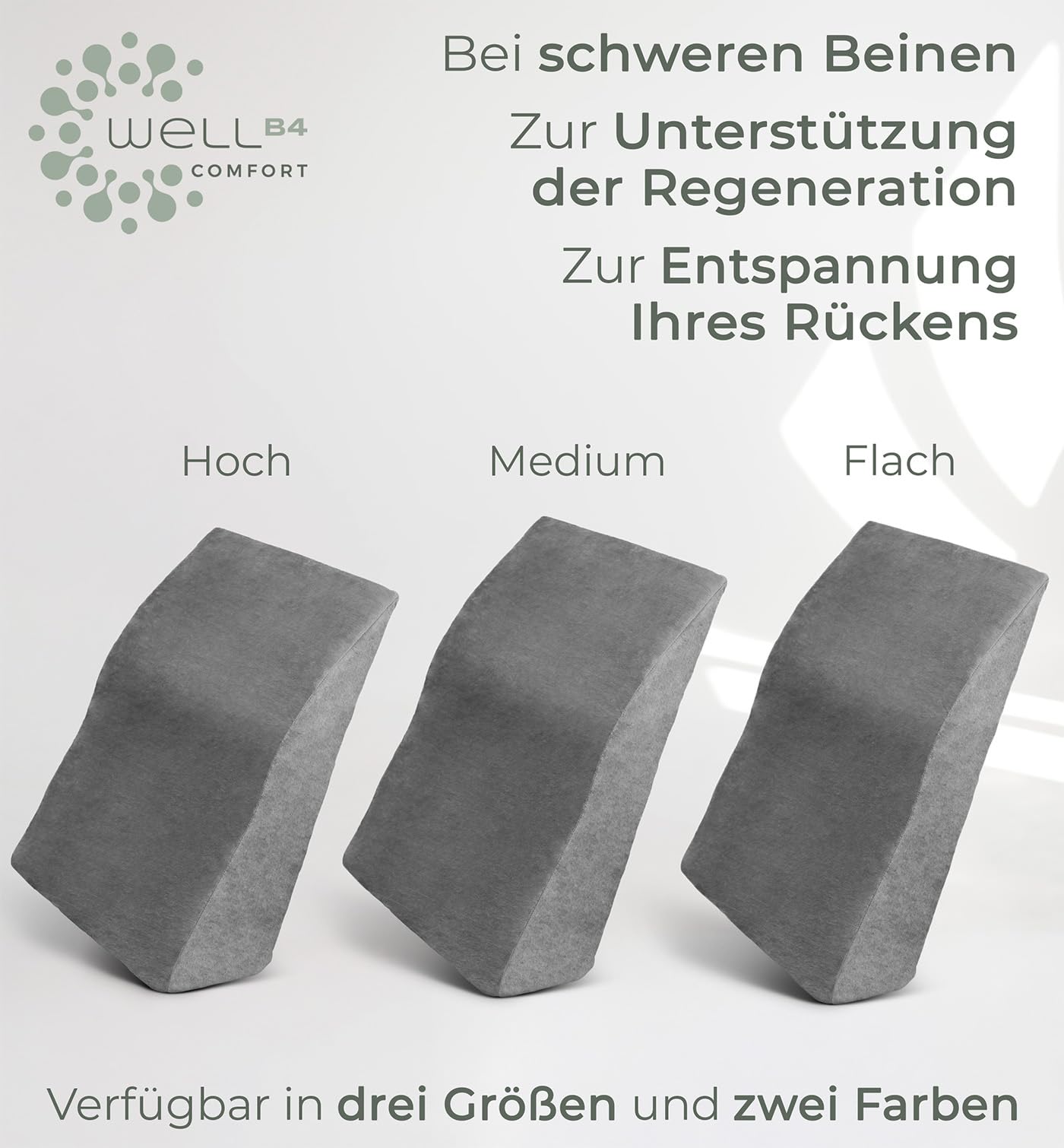 Ergonomisches Venenkissen Beinhochlagerungskissen Keilkissen Stützkissen für Beine & Knie