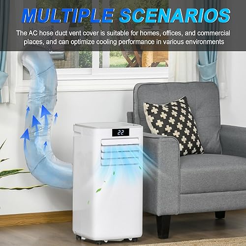 Miniatura 7 de Funda de aislamiento de manguera de CA portátil, cubierta aislada de manguera de aire acondicionado para tubos de manguera de escape de CA de 5 y