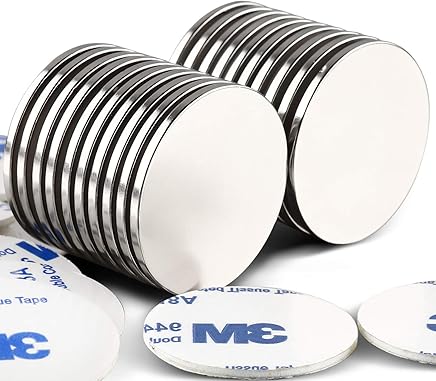 LOVIMAG Strong Neodymium Disc Magnets with Double-Sided Adhesive Powerful Rare Earth Magnets, Perfect for Fridge, DIY, Bui...