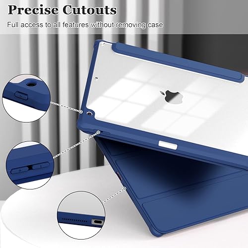 Miniatura 6 de OKP Funda para iPad de 987 generación (202120202019), iPad de 10.2 pulgadas con soporte triple, funda delgada para iPad de 987 generación con