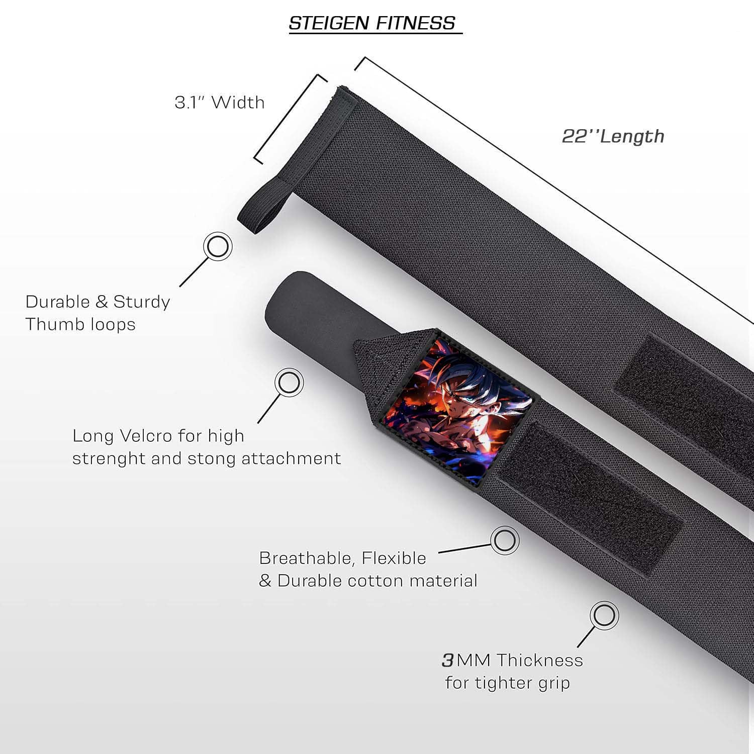 STEIGEN FITNESS Wrist Wrap (JUST PUMP IT) 1