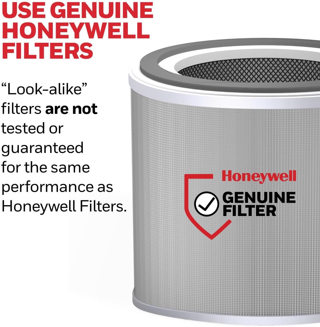 Honeywell Genuine “F” HEPA Air Filter Replacement for Honeywell HPA6000, 3-in-1 Filter, HEPA & Carbon – Captures up to 99.97% of Allergens