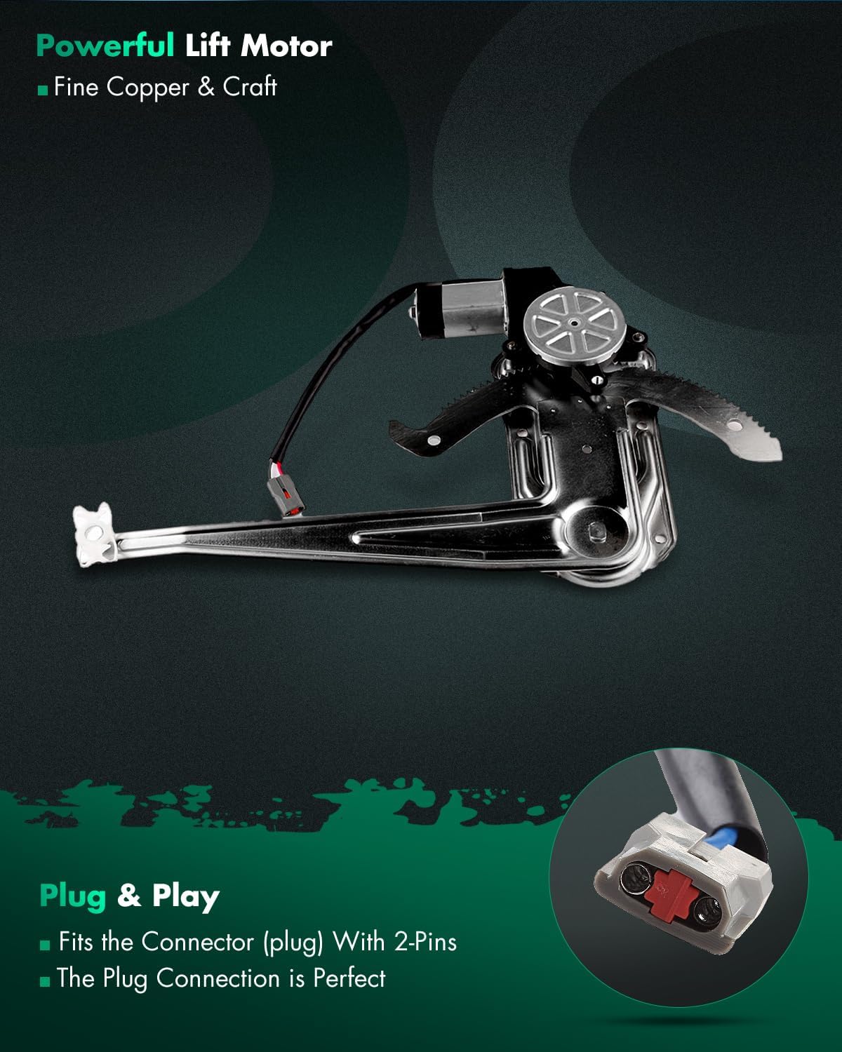 SCITOO Front Left and Front Right Power Window Regulator with Motor Fit for 1993-2011 for Ford for Ranger,1994-1997 2001-2010 for Mazda B2300,1998-2001 for Mazda B2500,741-831