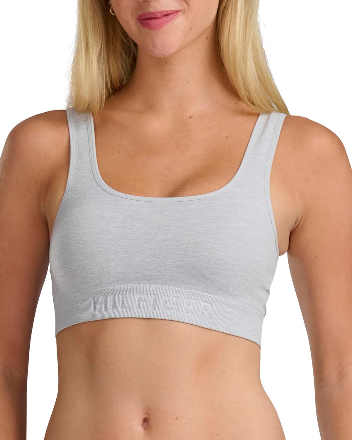 Tommy Hilfiger Women's Seamless Scoop Neck Bralette with Removable Pads 2-Pack - Image 4