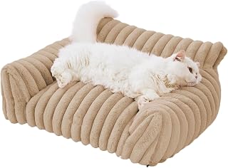 Pet Bed Nest for Dogs and Cats Dog Sofa Furry Luxurious Couch Cushion Multiple Color Cats & Furniture