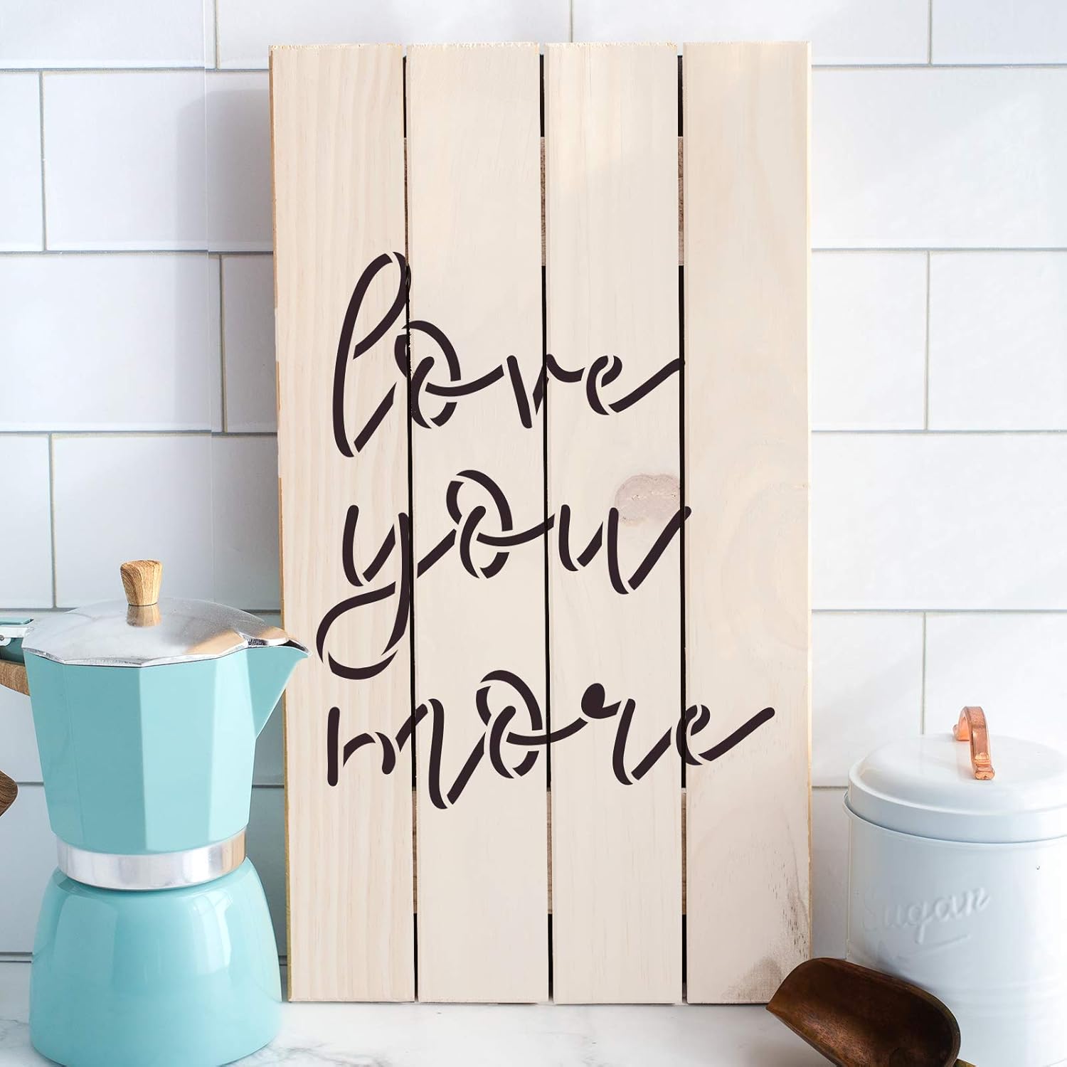 Love You More Stencil - Laser Cut Stencils, Cool Stencils, Spray Paint Stencils, Stencils for Wood, Stencil Template