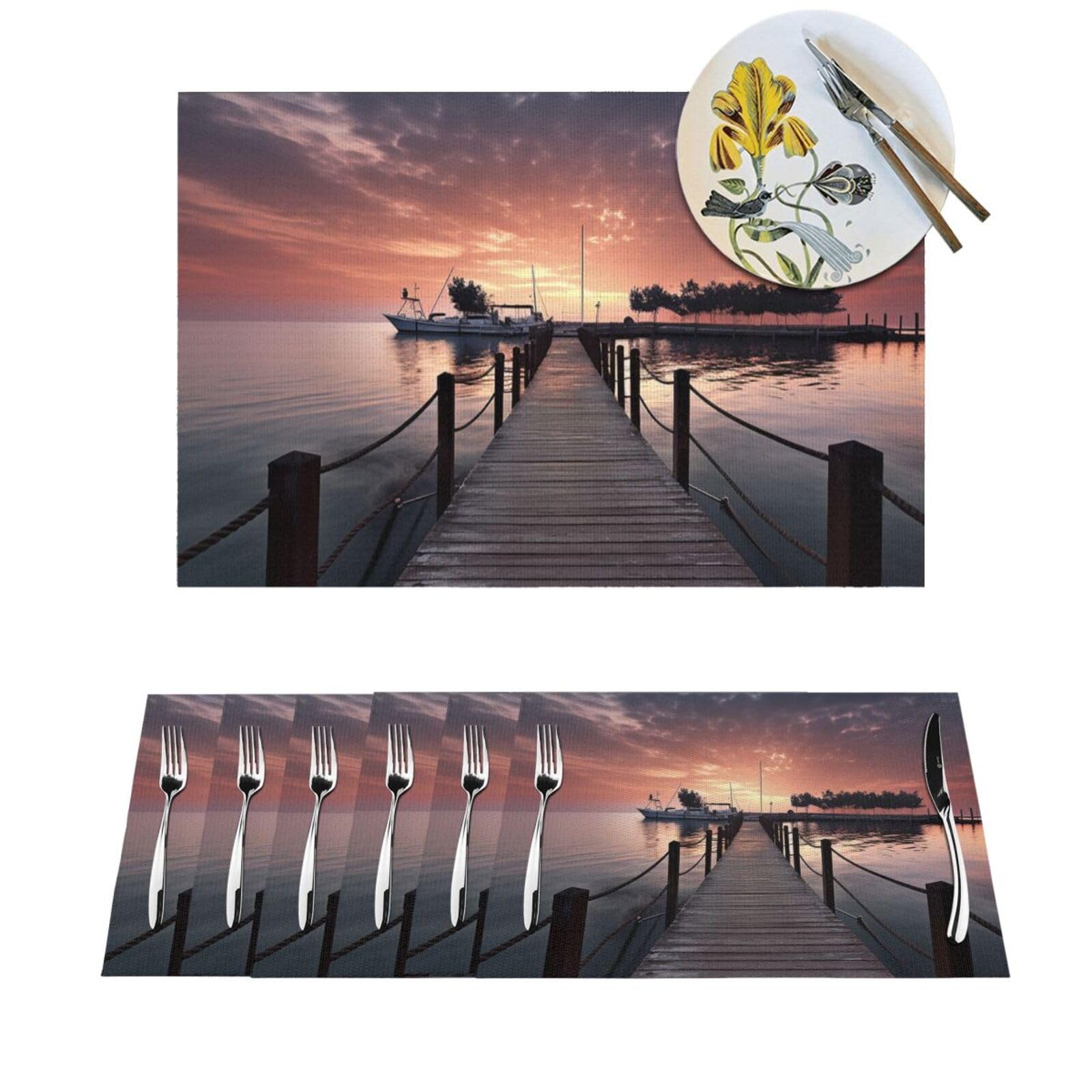 Sets de table en PVC lavables pour repas de mariage et dîners de fête en famille