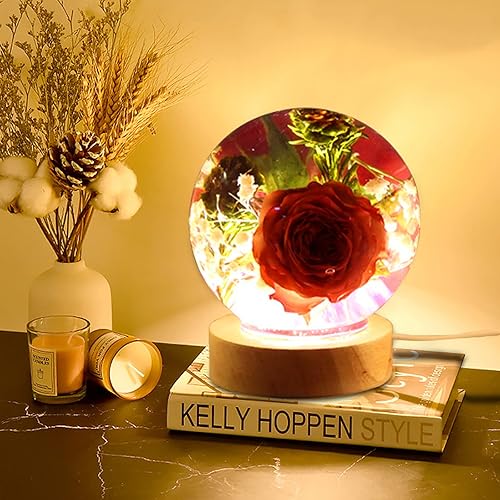 Miniatura 4 de Juego de 4 moldes de resina de luz de esfera grande, incluye molde de silicona de esfera de 4 pulgadas con 3 soportes de base iluminados de madera