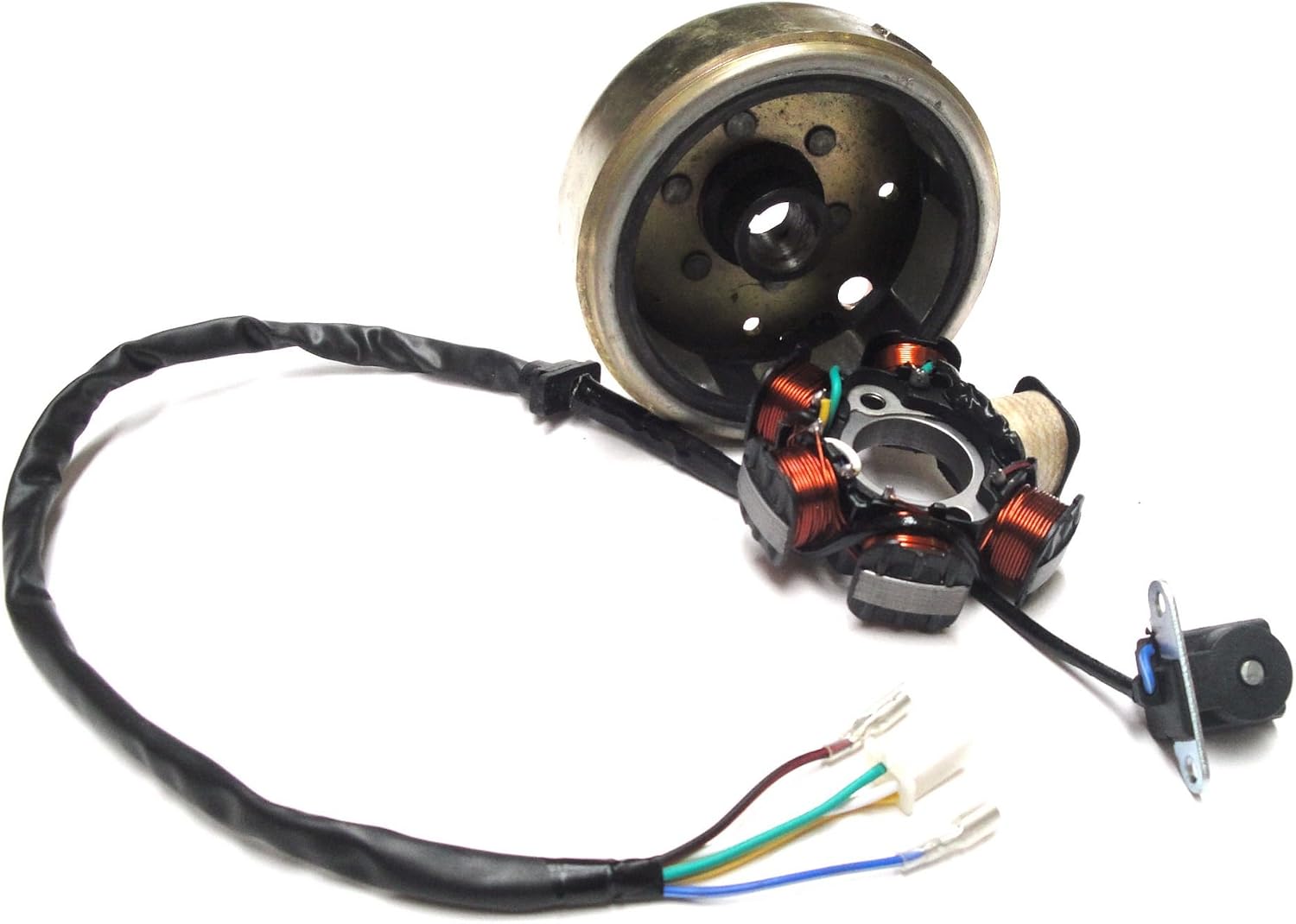 MAGNETO STATOR FLYWHEEL 125-150CC 152QM1/157QMJ 6 COIL (C) GY6 CHINESE SCOOTER MOPED ATV QUAD GO KART 4 STROKE TAOTAO PEACE TANK JONWAY ROKETA BMS BAJA VENTO JMSTAR ZNEN BENZHOU KEEWAY KAZIMA JCL ..