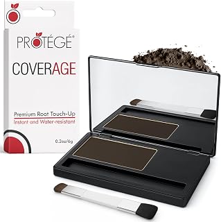 Root Touch Up Hair Color Powder for Women - Gray Coverage Hairline Concealer Dark Brown - Built-in Applicator Bald Spot Cover Up - Sweat Resistant
