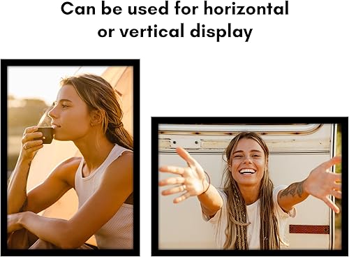 Vista 722 de Americanflat - Marco para póster de 71 x 74 cm con plexiglás pulido, portarretratos negro de madera industrializada, Epic Collection, marco ancho