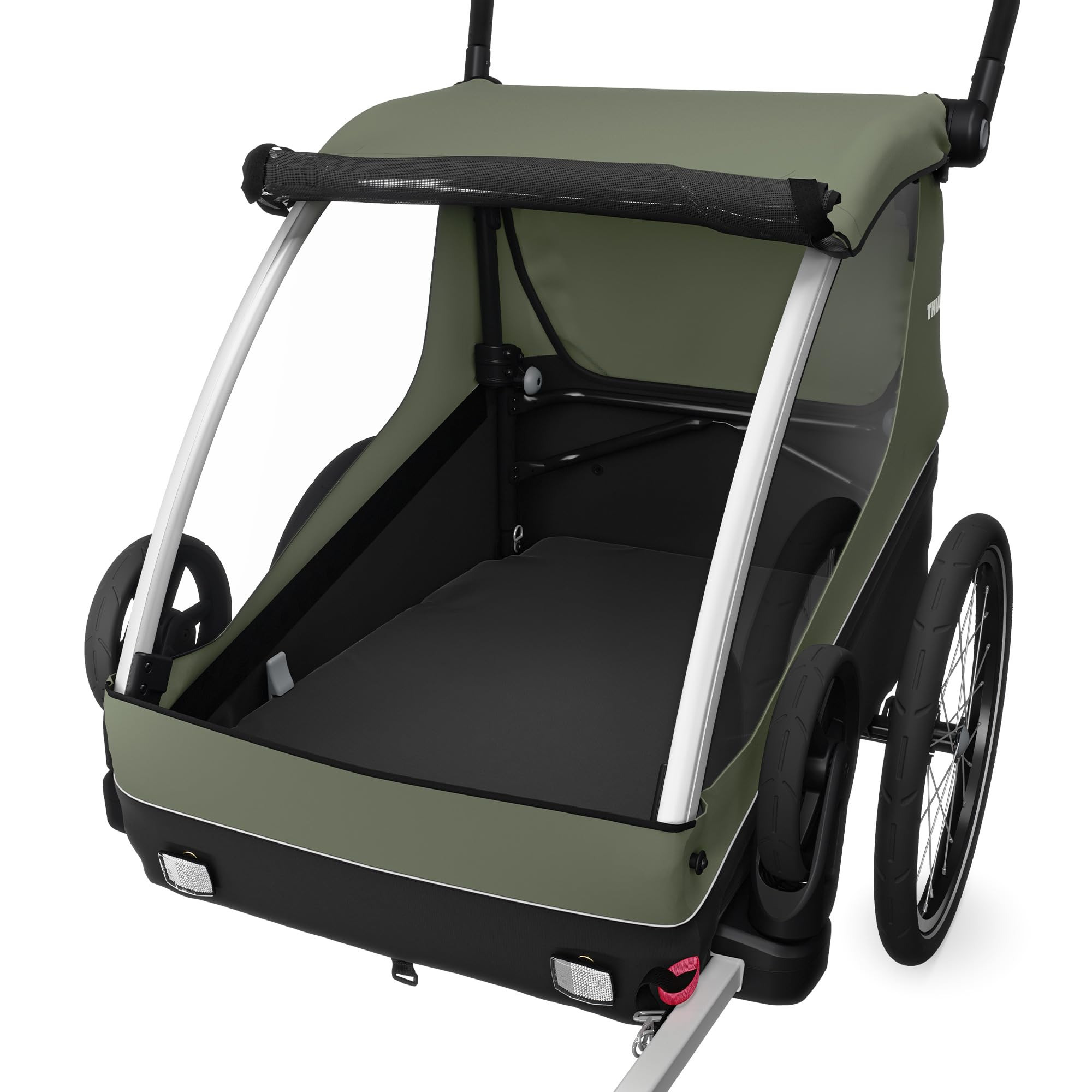 Thule Courier - Remolque de Bicicleta para niños y Perros, Color Verde