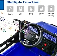 Vista 48 de OLAKIDS Camión de paseo para niños, vehículo eléctrico de 12 V con control remoto, juguete a batería para niños pequeños con 2 velocidades