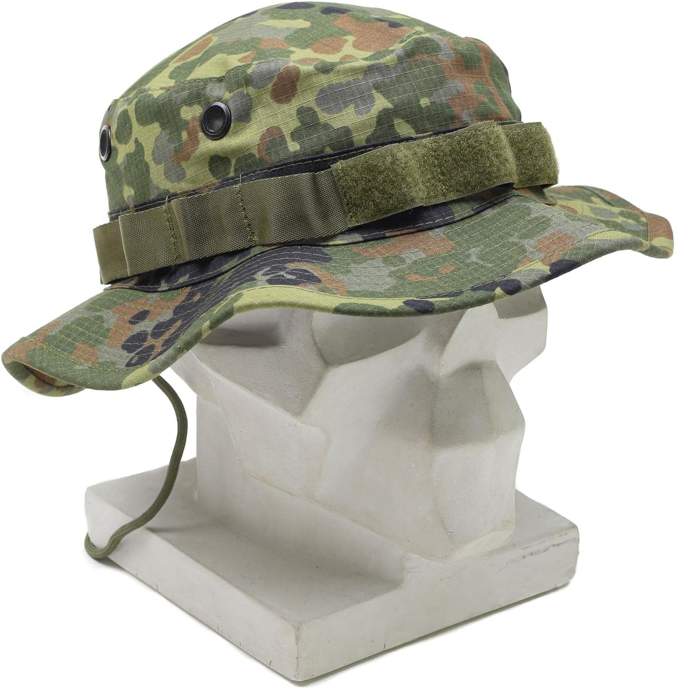 German Army Style Boonie Cap Tacgear Military Flecktarn camo hat Ripstop Wide Brim