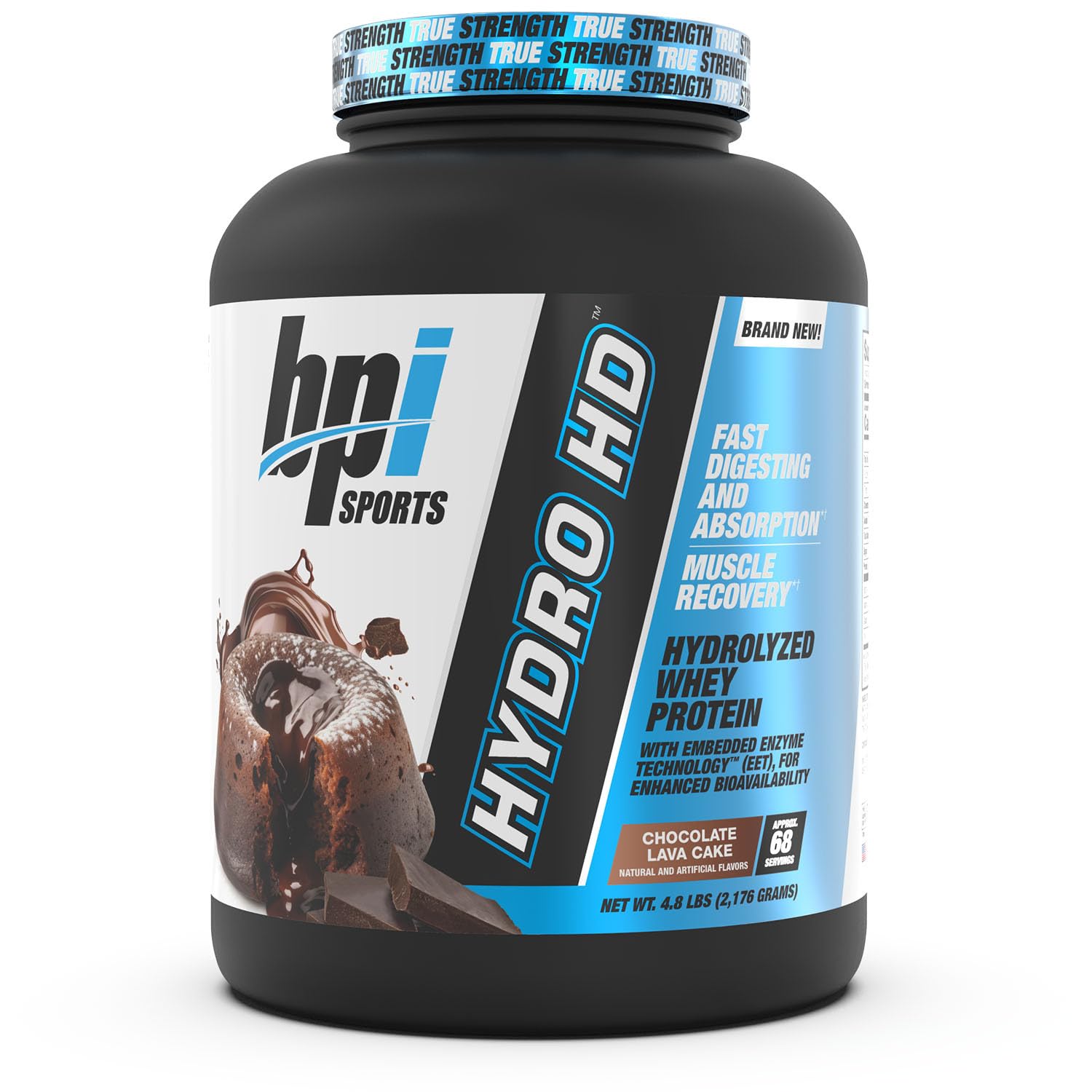BPI Sports Hydro HD - 100% Hydrolyzed Whey Protein Powder - Muscle Growth, Recovery, 25g of Hydrolyzed Protein, Low Carb, Low Sugar, Fast Absorbing (68 Servings, Chocolate Lava Cake)