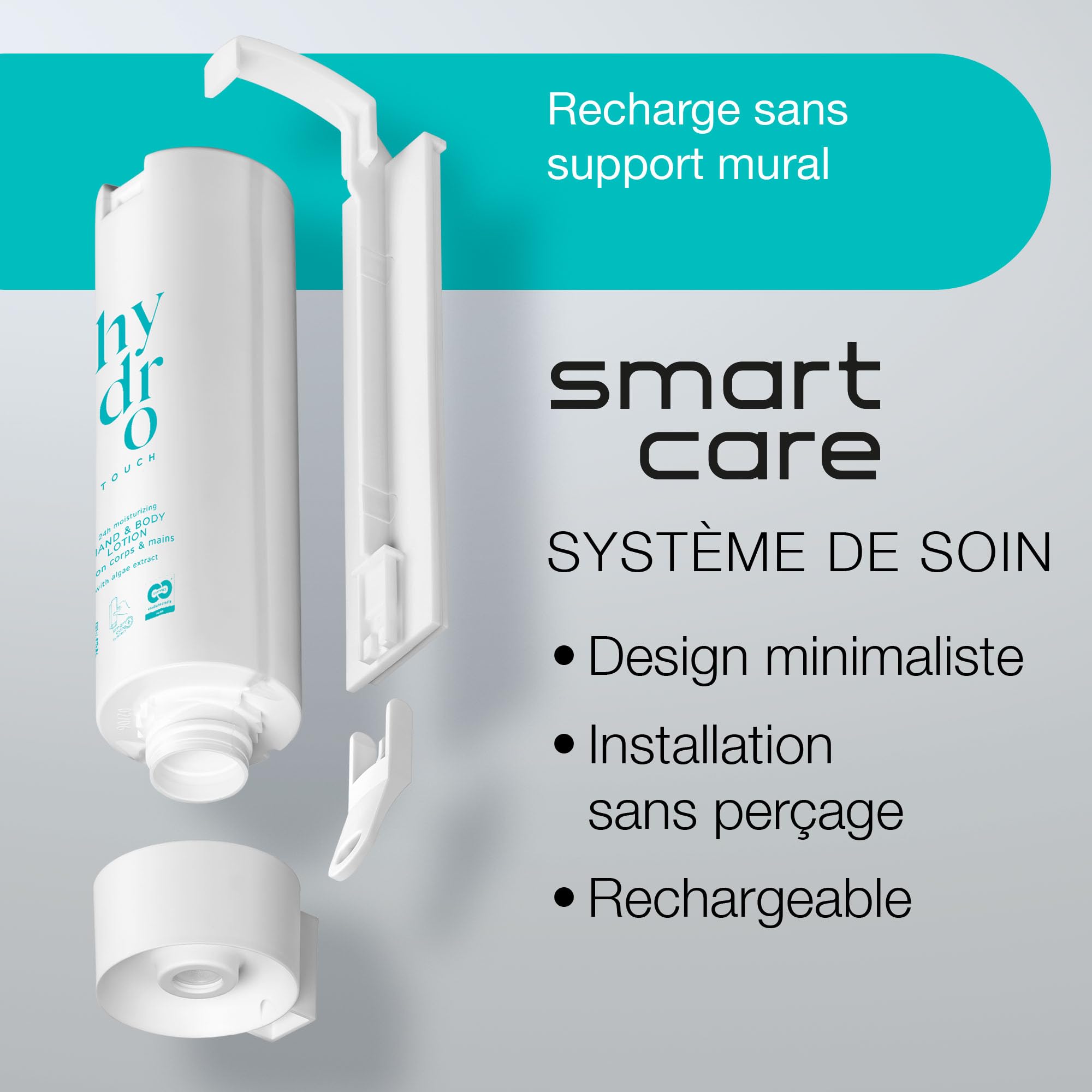 ADA Cosmetics Lotion mains & corps vegan aux minéraux marins et extrait d’algues – soin hydratant revitalisant pour la peau– Hydro Touch – Fabriqué en Allemagne – 6 × 300 ml