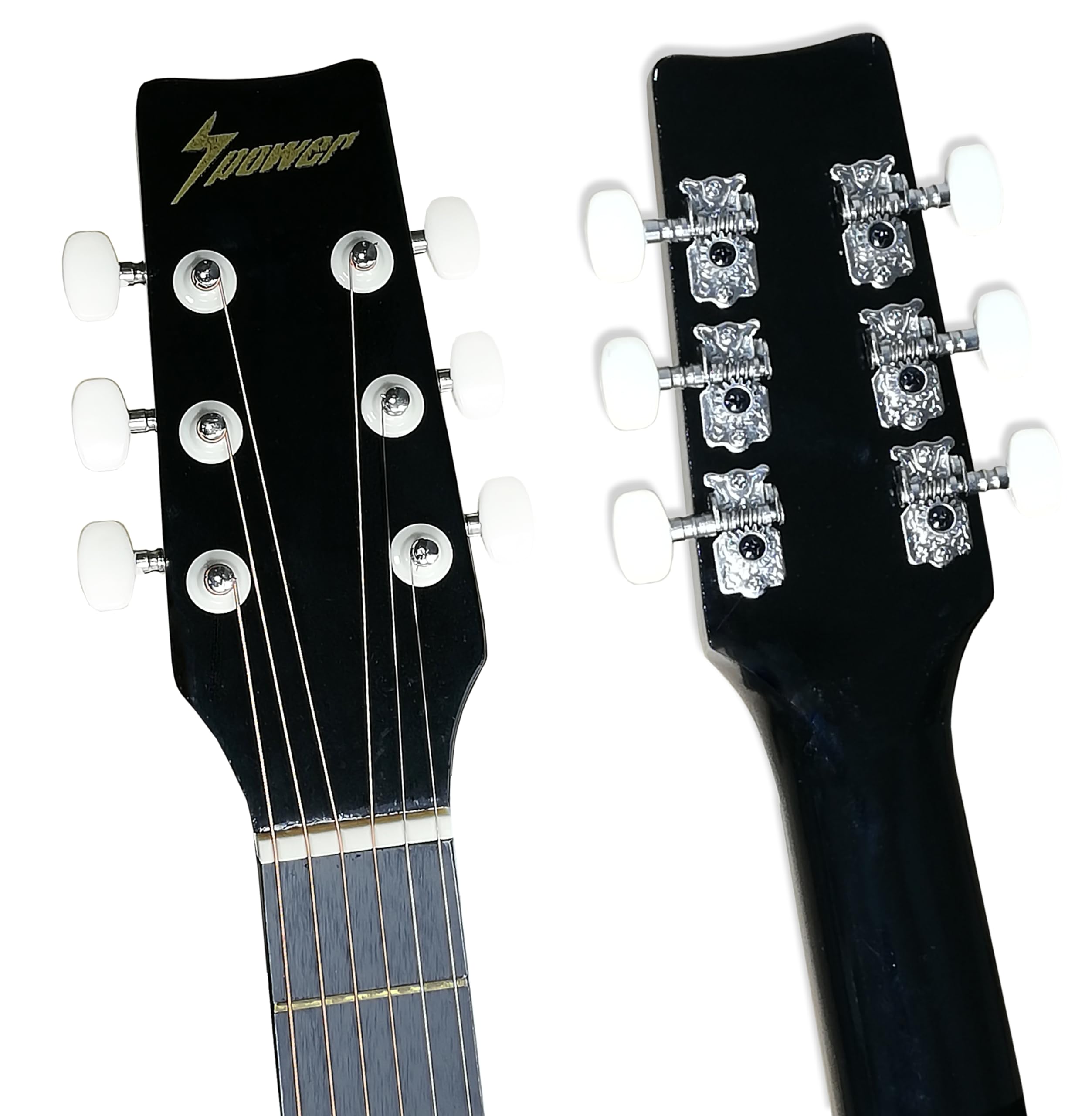 Chitarra classica acustica finitura naturale in legno, tradizionale 4/4 misura 96cm con corde in acciaio (Legno)