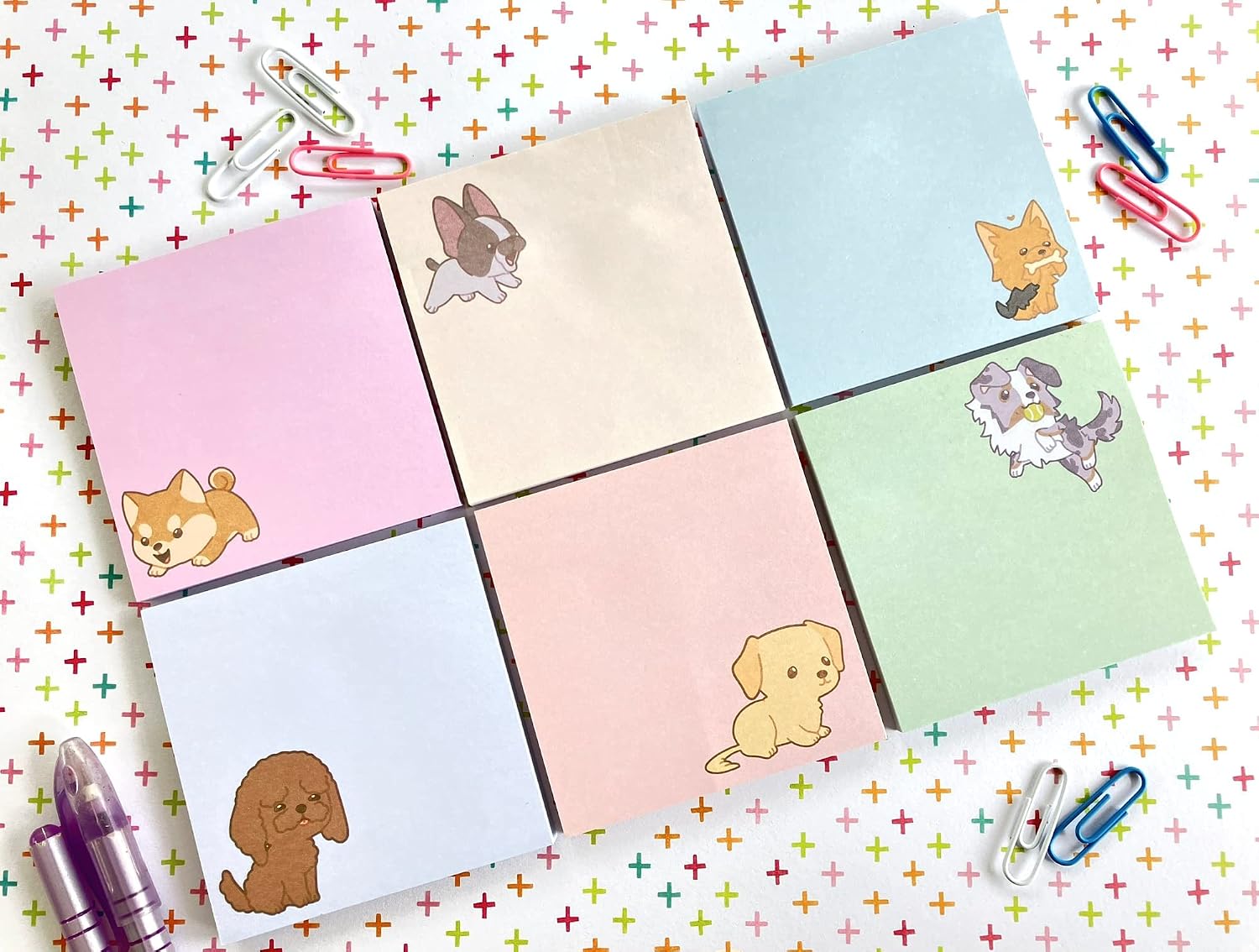 Dog Notepad Set Cute Sticky Notes Kawaii Sticky Notes Dog Sticky Notes Cute Dog Note Pads Dog Party Favors Animal Sticky Notes Cute Stationary Set Sticky Notes Cute Set image 2