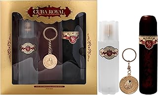 Royal 3 Pieces Set for Men, (3.3 Ounce Eau De Toilette Spray + 3.3 Ounce After Shave + Key Chain)
