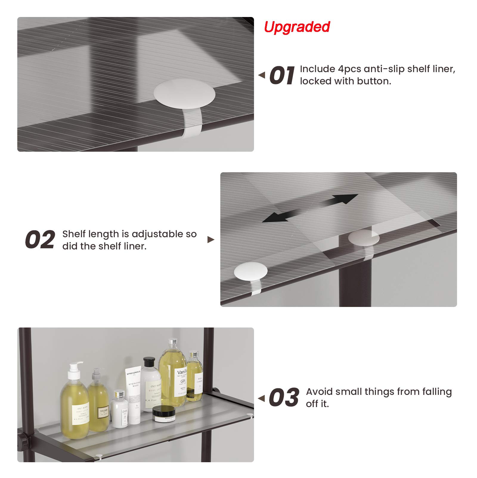 ALLZONE Bathroom Storage Over The Toilet Shelf Organizer, 4