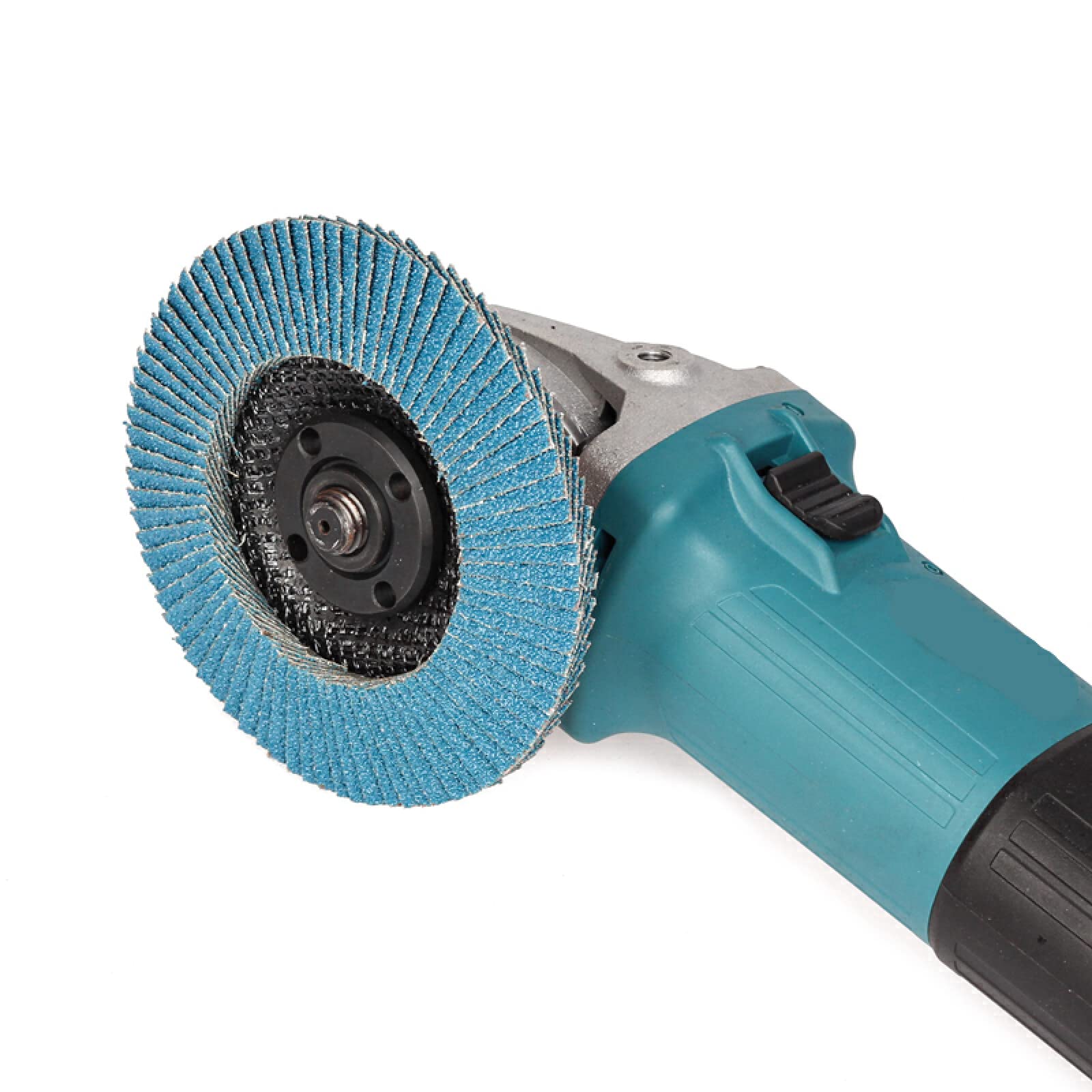 Abrasivo Flap Rueda de Lijado Pulido, Discos de lijado for amoladora angular de 10 piezas de 115/125 mm, hojas de muela abrasiva de grano 40/60/80/120 for acero inoxidable y hierro, 125 mm, grano 80,