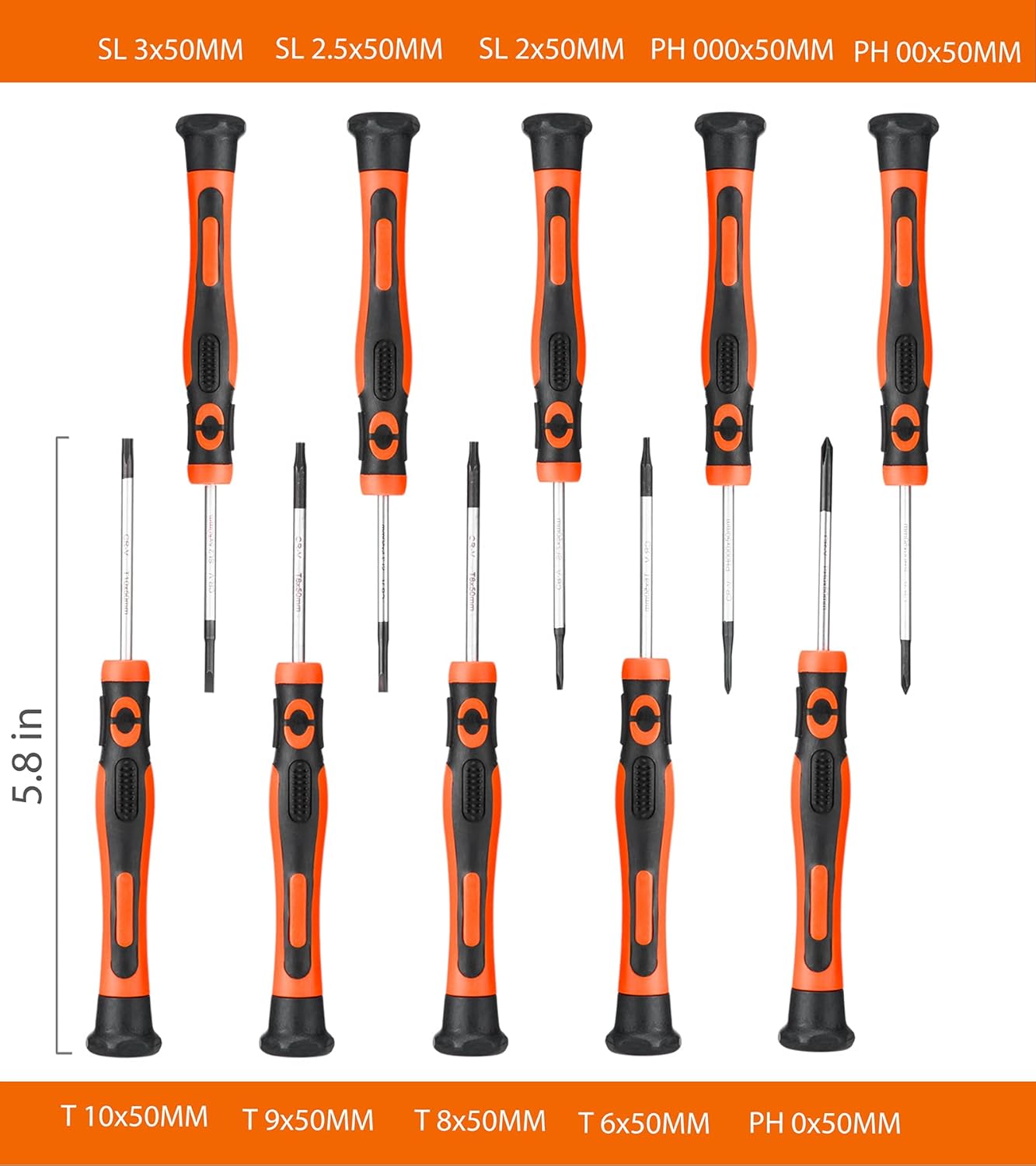 Screwdrivers Set with Case, 120-piece Includes Slotted, Phillips, Hex, Pozidriv, Torx and Precision Magnetic Screwdriver Set Tools for Men (120-Piece)…