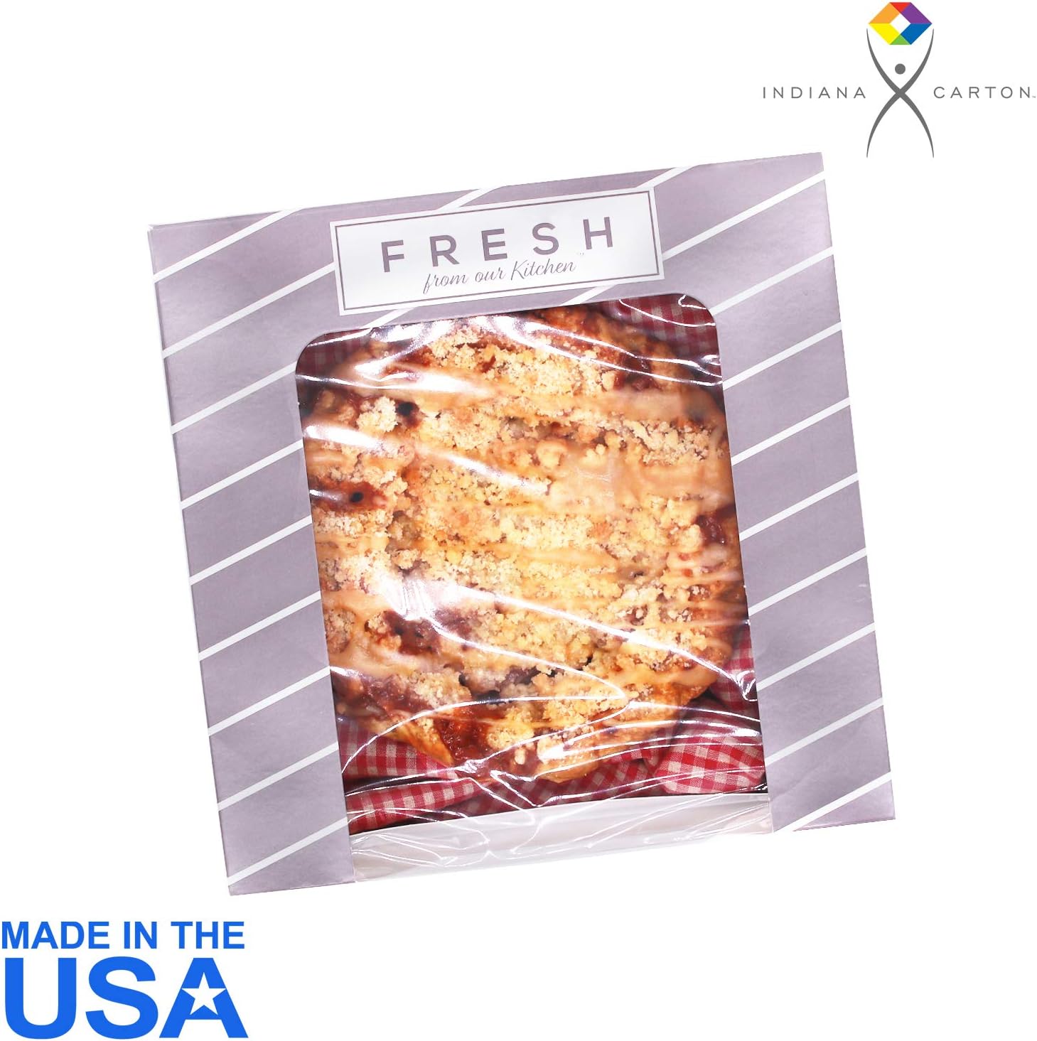 80% Off Discount Bakery Box with 8 Inch Window Display – Card Box Carrier for Cakes, Pies, Cupcakes, Desserts, Cheesecakes, Brownies, and All Baked Foods - 8 x 8 x 2.5, Made in The USA (Pack of 150)