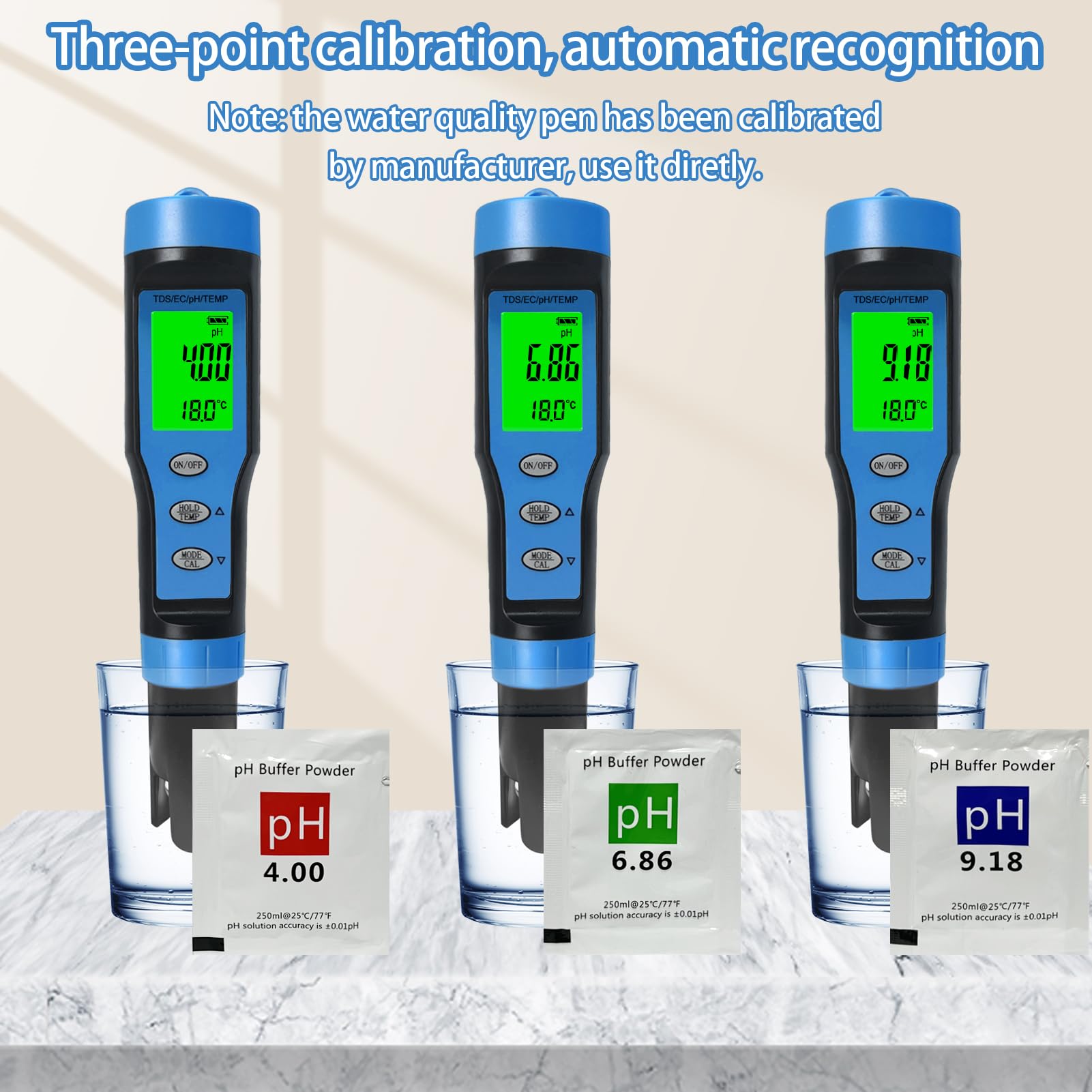 pH Messgerät 4 IN 1 mit TDS EC Temperatur Multi-Parameter Pool pH Tester 0,01 Auflösung hohe Genauigkeit wasserdicht IP67 Wasserqualität Meter mit automatischer Temperaturkompensation