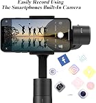 FeiyuTech Vimble 2S Stabilisateur pour téléphone, stabilisateur Gimbal pour téléphone intelligent iPhone 11 X XR XS 8 7 Plus, Samsung S10+ A50 Remarque 9, Huawei P30 P20 P9 Maté 10, Redmi, un Plus, Sjcam, Yi 4K Caméra avec/Tripod