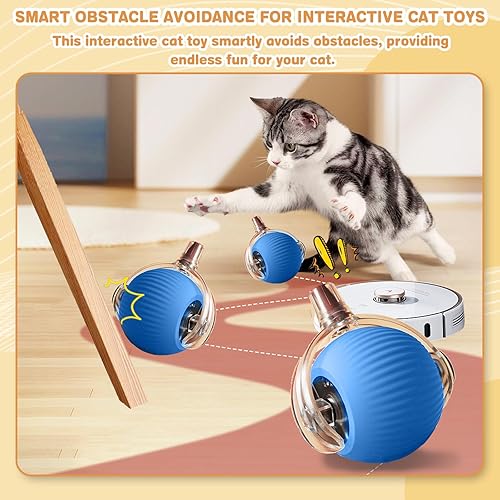 Miniatura 6 de Juguetes interactivos para gatos de interior, juguete recargable de 360 en movimiento automático para gatos adultos aburridos de interior, juguetes